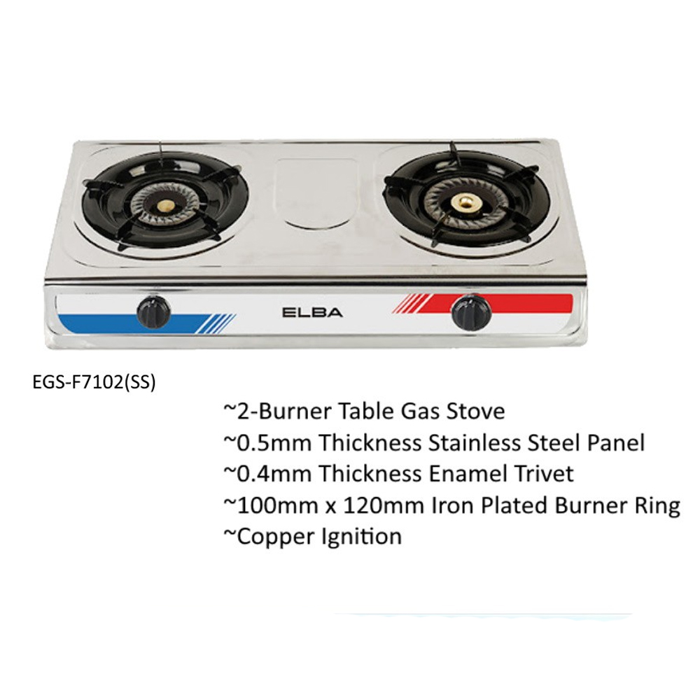 GAS STOVE TABLE  ELBA EGS-F7102(SS)